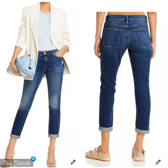 Frame Denim Le Garçon Jeans in Azure - Picture 1 of 8